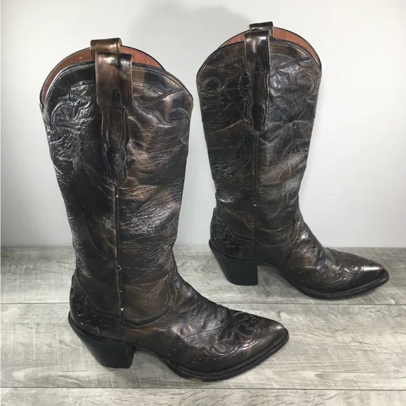Dan Post DP3245 El Paso Collection Leather Cowboy Western Womens Boots Size 7.5 - Picture 3 of 11